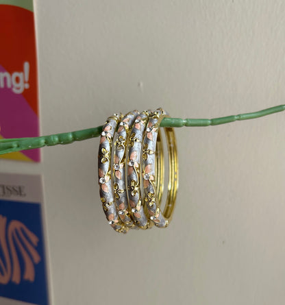 Lilac Flower Vintage Bangle (each bangle)