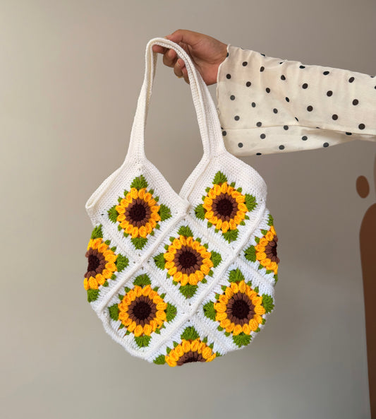Golden Sunflower Granny Tote Bag