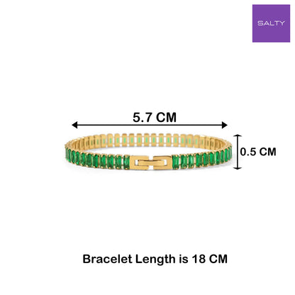 Green Tennis Bracelet