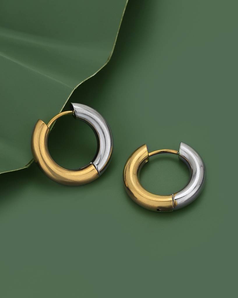 Medusa Mixed Metal Hoops