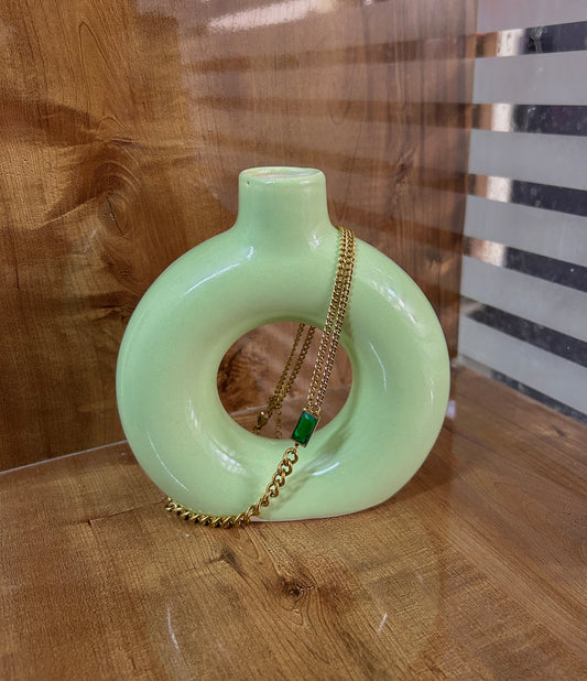 Pastel Green Donut Vase (small)