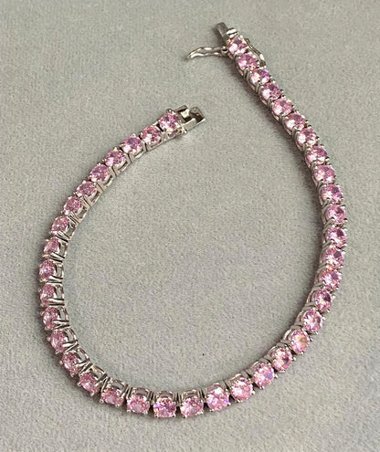 Pink Tennis Bracelet