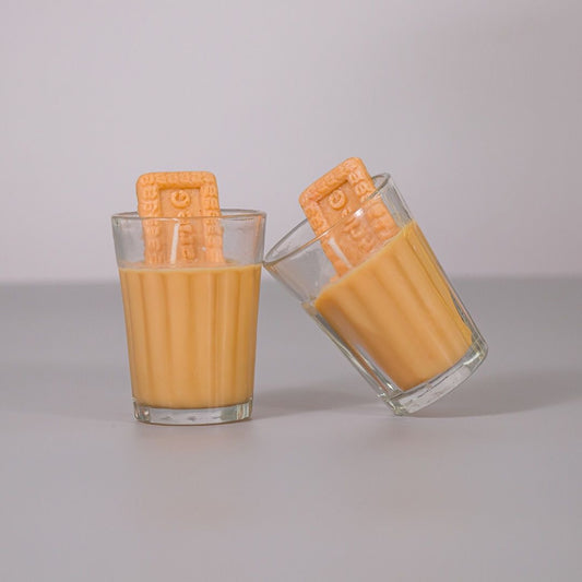 Chai & Biscuit Soy Wax Candle ( Pack of 2) Refillable Cups !