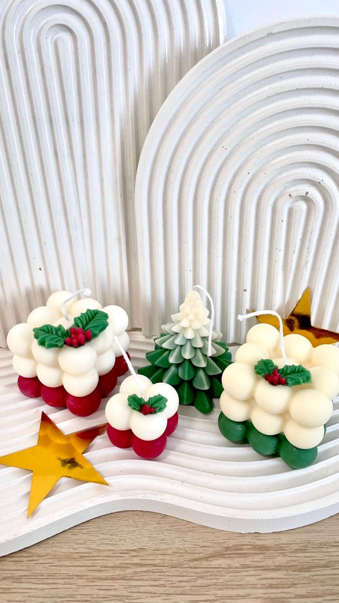 Christmas Bubble Candle (L)