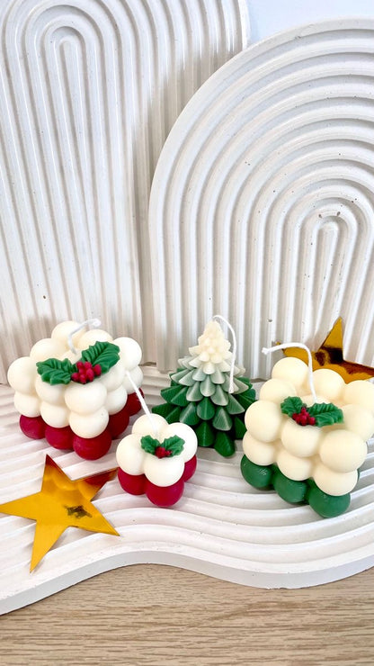 Christmas Bubble Candle (L)
