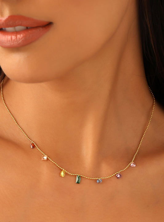 Muticolor Strand Nevklace
