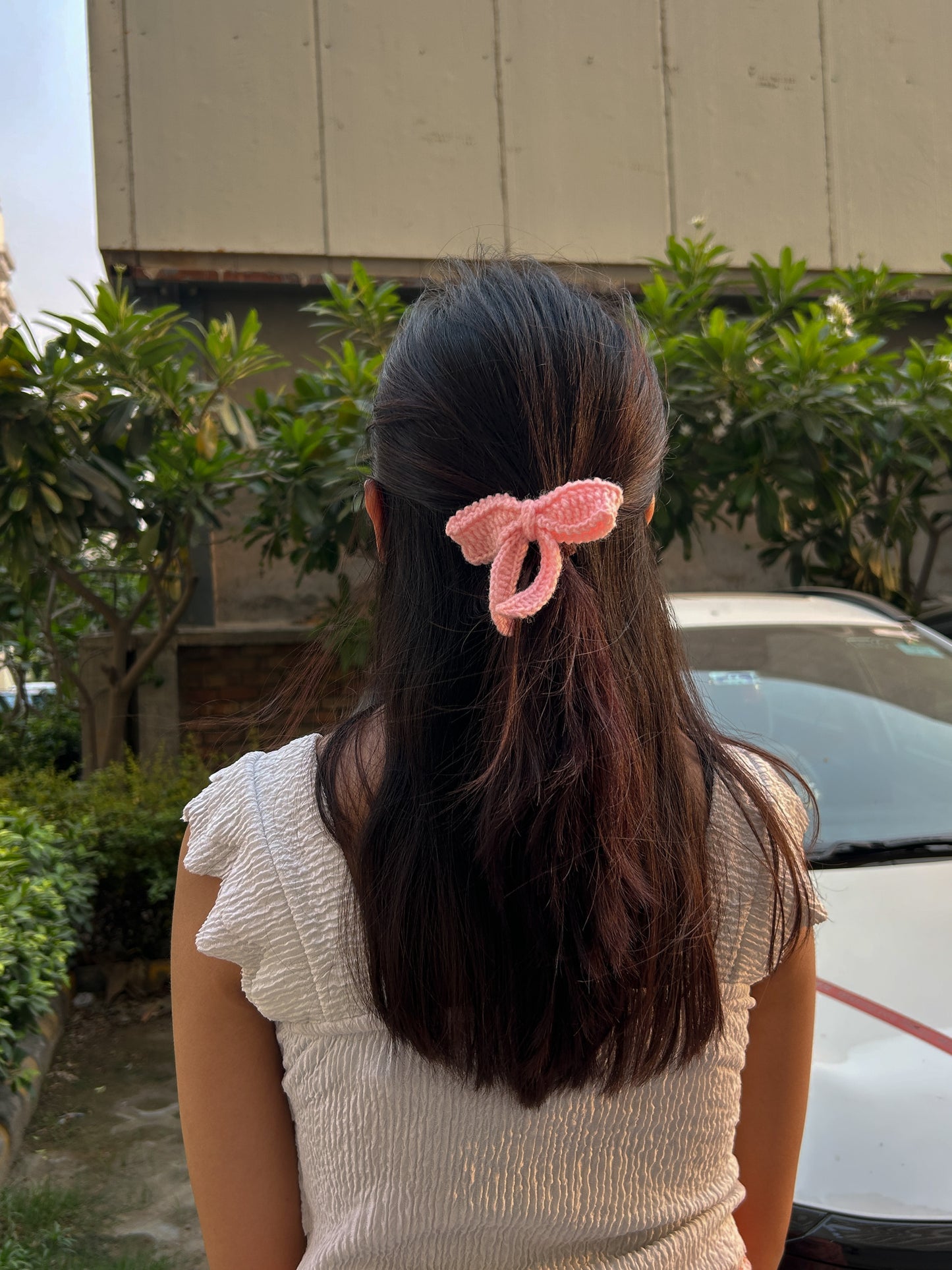 Crochet Bow Hair Tie