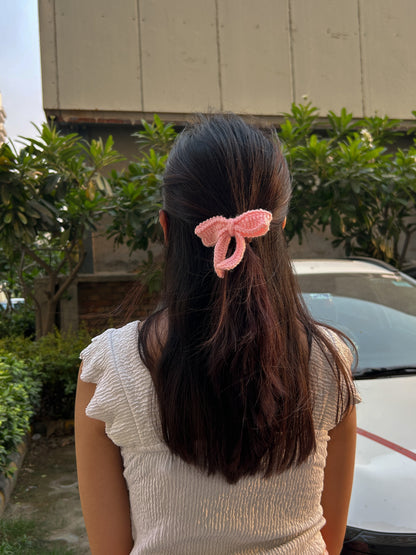 Crochet Bow Hair Tie