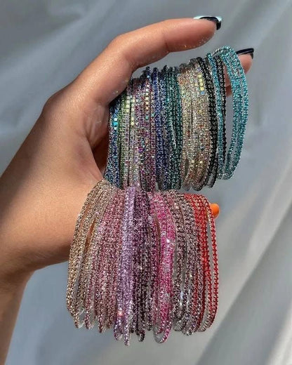 Multicolour Rhinestone Tennis bracelets