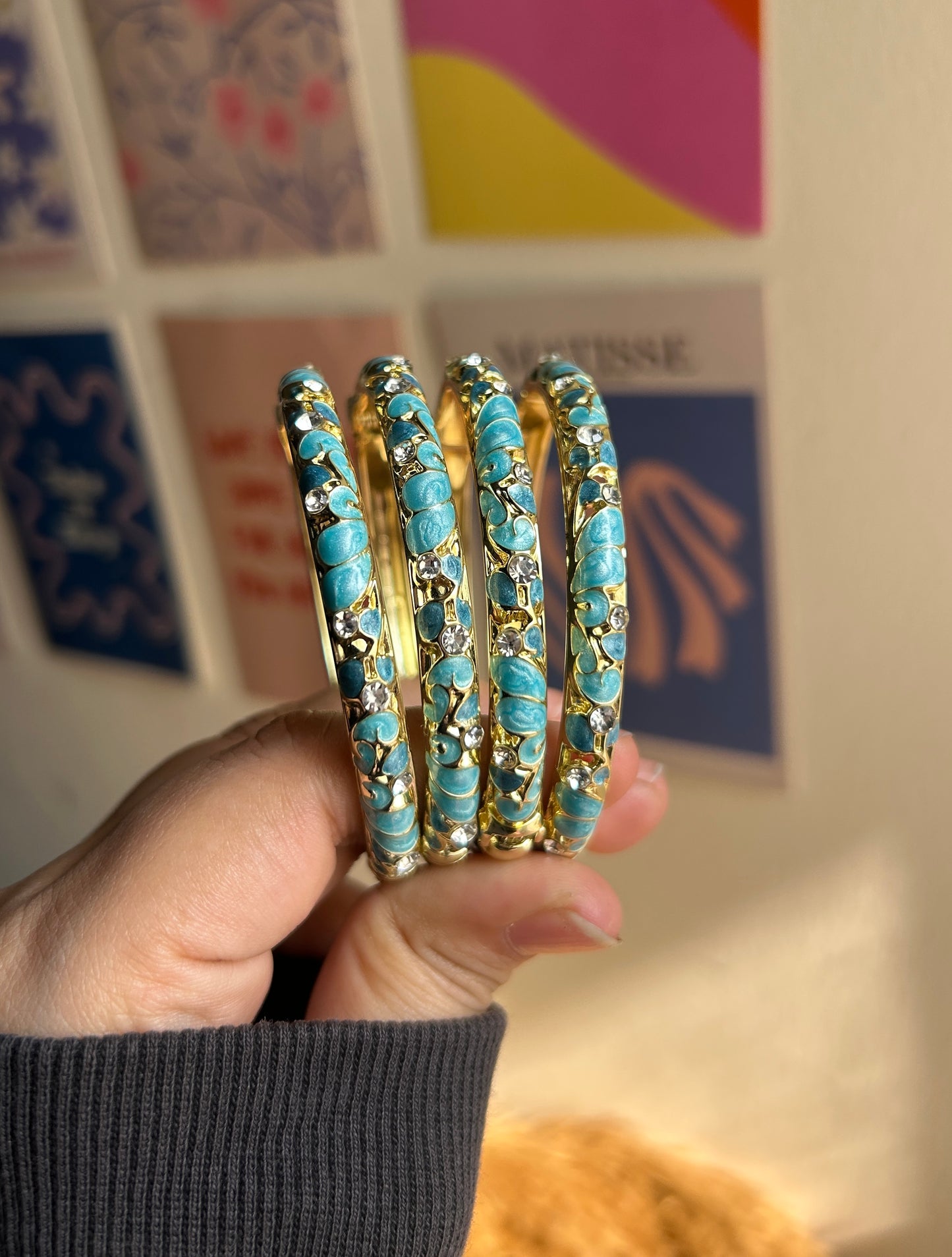 Blue Vintage Bangle  (each bangle)