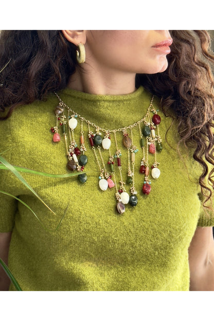 Boho Statement Waterfall Necklace