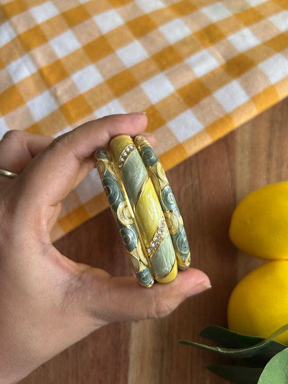 Green Bangle Stack (Pack of 3)