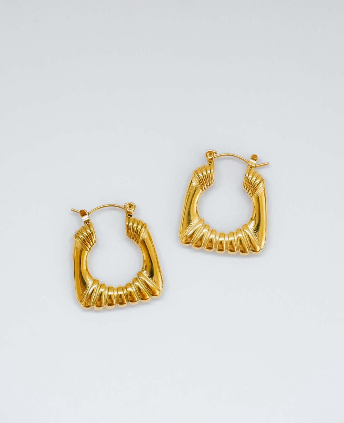 Regal Square Vintage Hoop Earrings