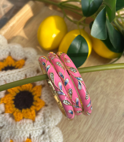 Fuchsia Pink Vintage Bangle (Each Bangle)