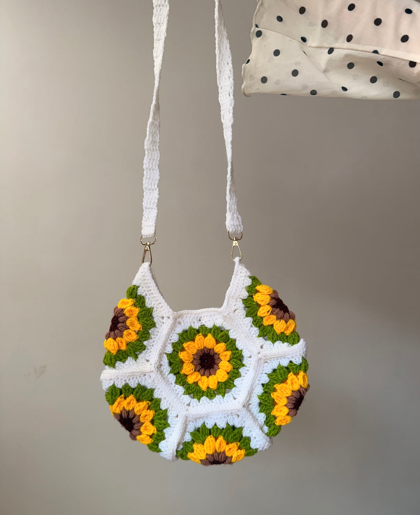 Sunflower Bloom Crochet Sling Bag 🌻