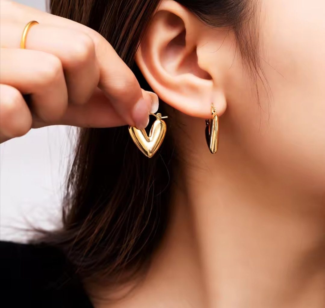 Sweetheart Hoop Earrings