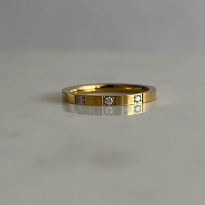 Tri-stone Band Ring