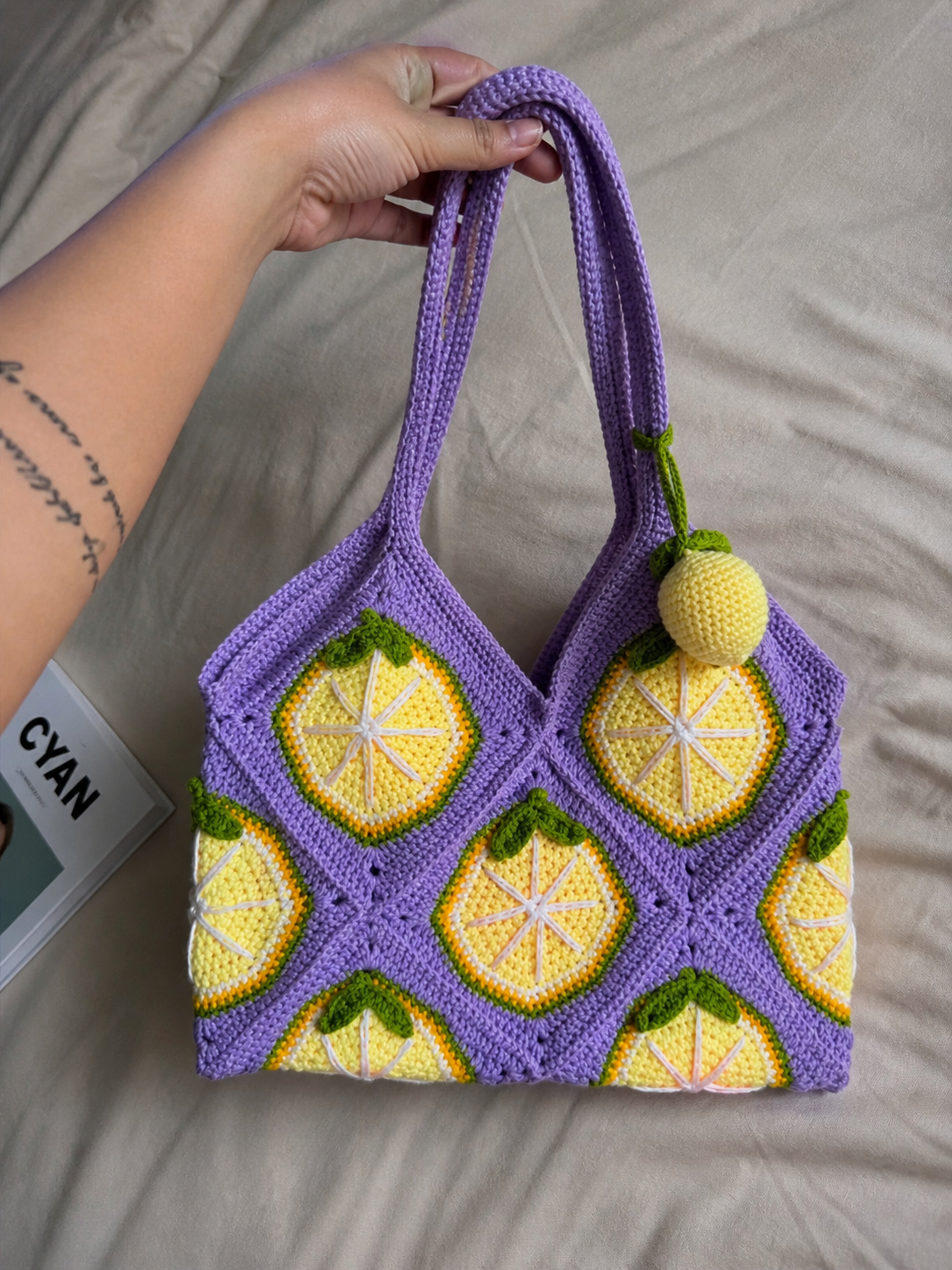 Zesty Lemon Crochet Bag 🍋