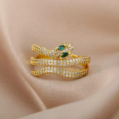 Emerald Serpent Ring