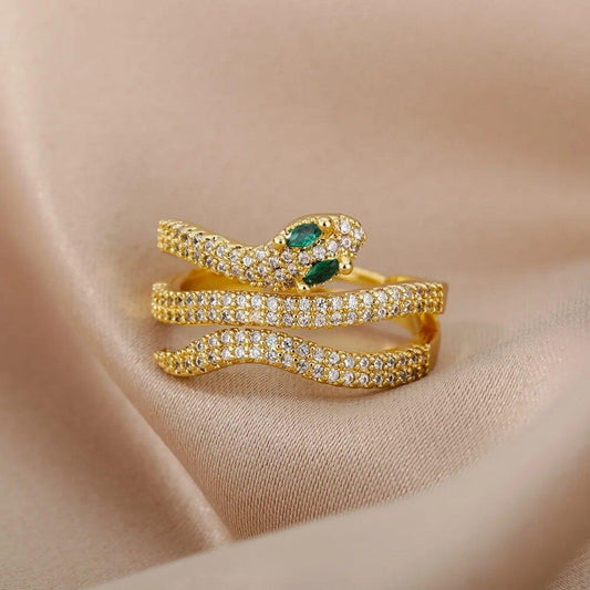 Emerald Serpent Ring