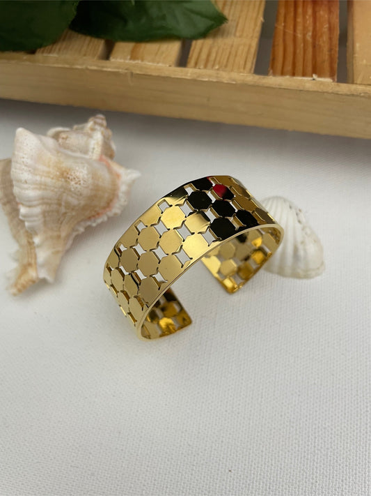 Illusion Gold Cuff Bracelet