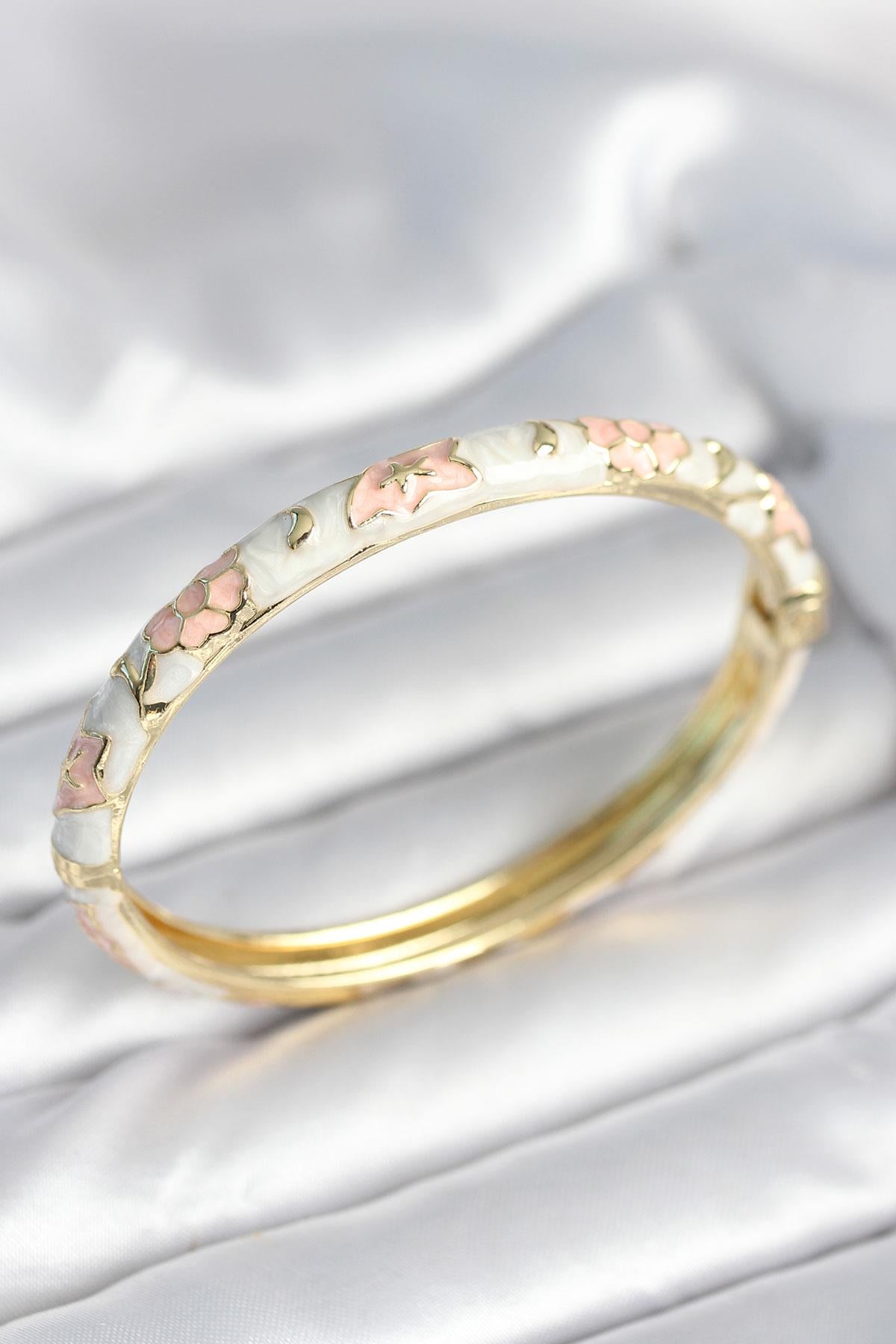 Ice Blue Floral Bangle (Pack of 1)