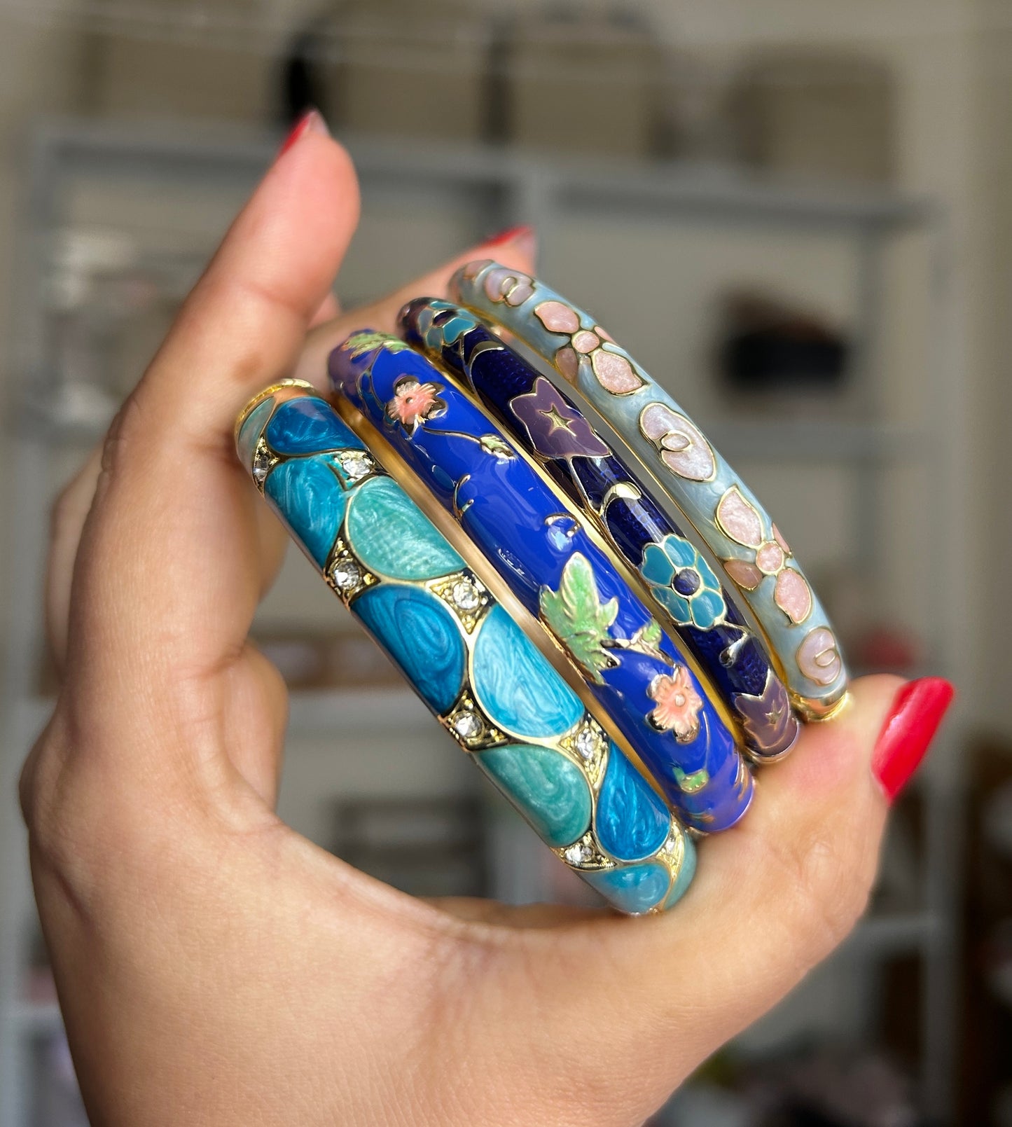 Sapphire Hues Stack (Set of 4)