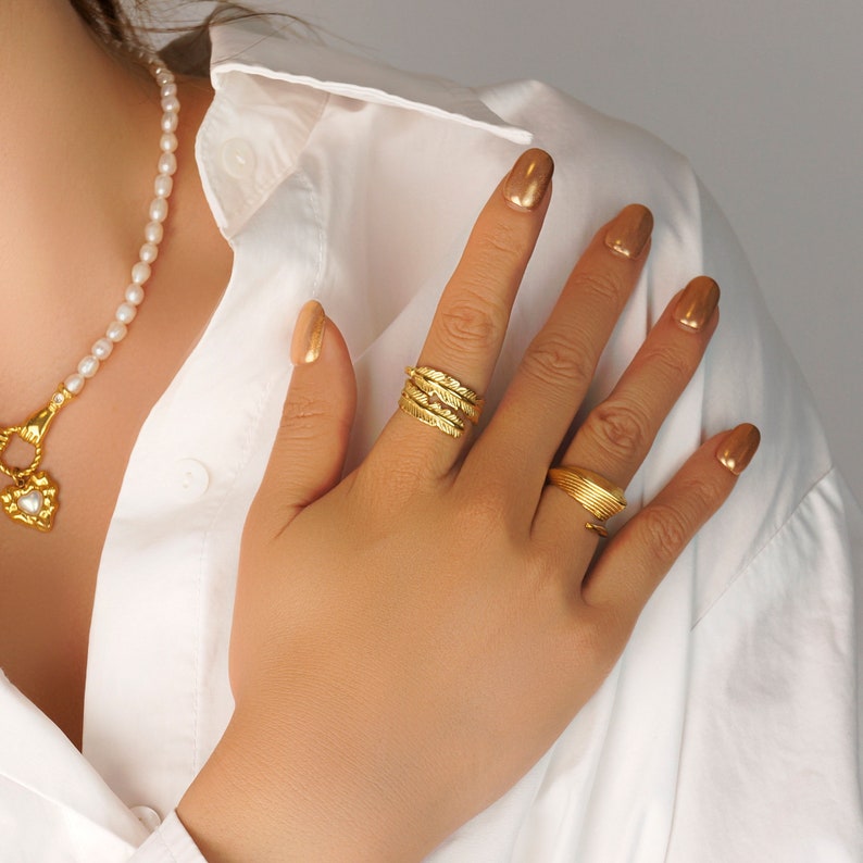 Gold leaf Ring