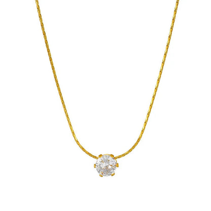 Dainty Solitare Necklace