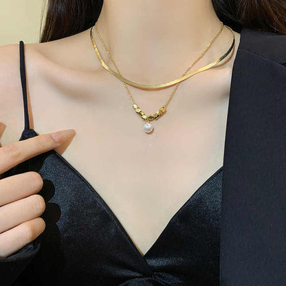Layered Pearl Necklace