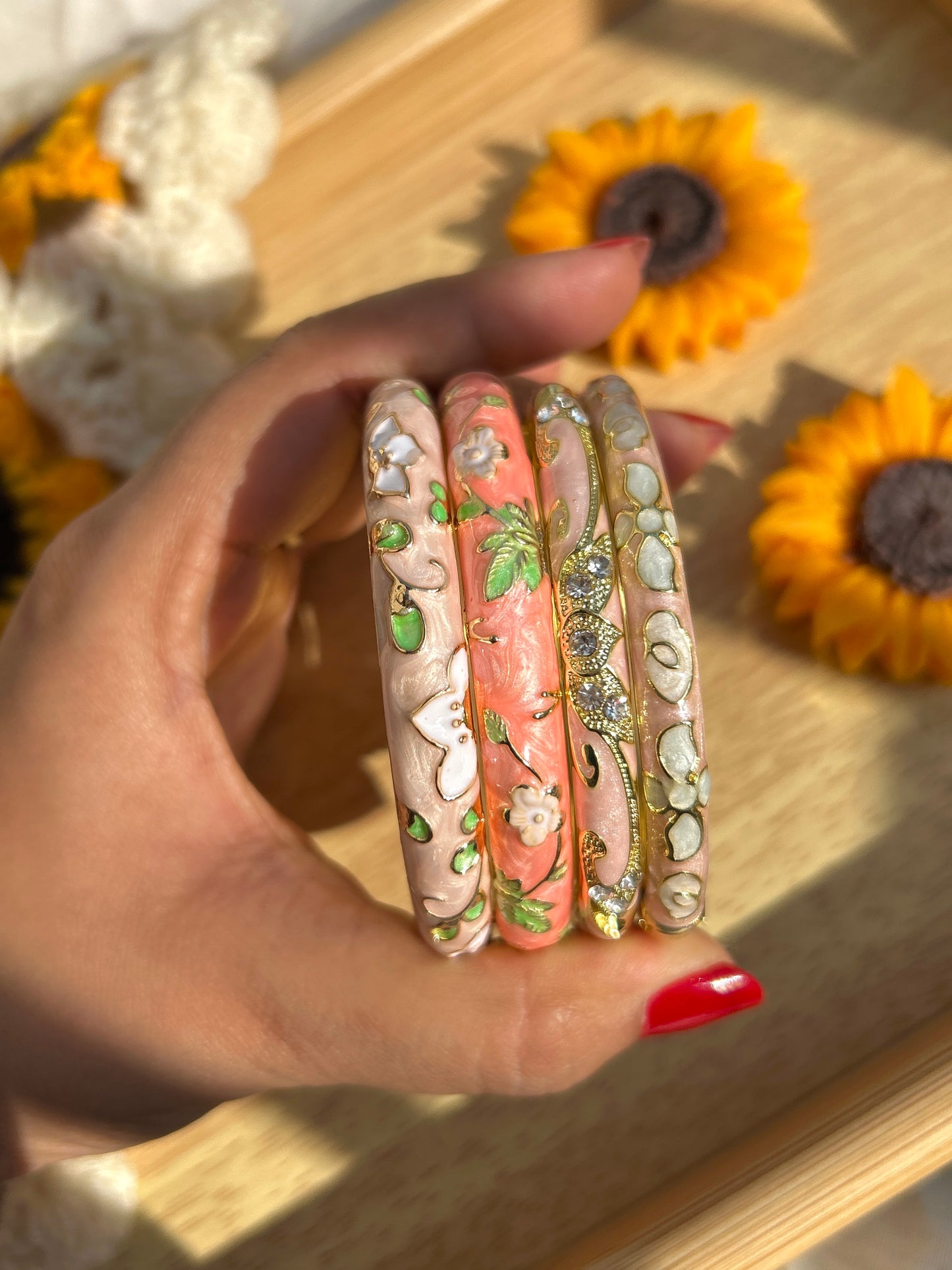 Blush Peach Garden Stack (Set of 4)