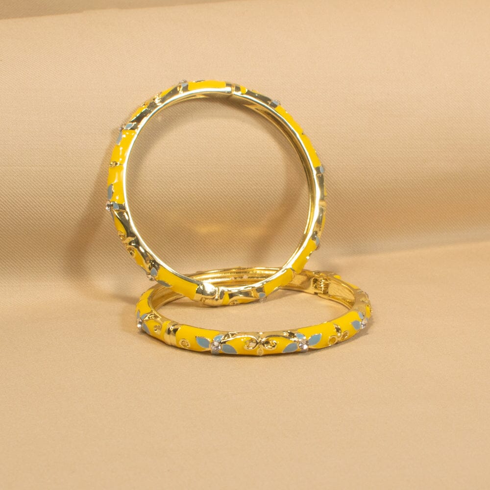 Yellow Flower Vintage Bangle (each bangle)