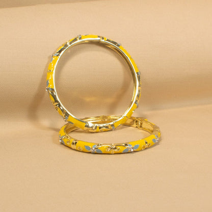 Yellow Flower Vintage Bangle (each bangle)