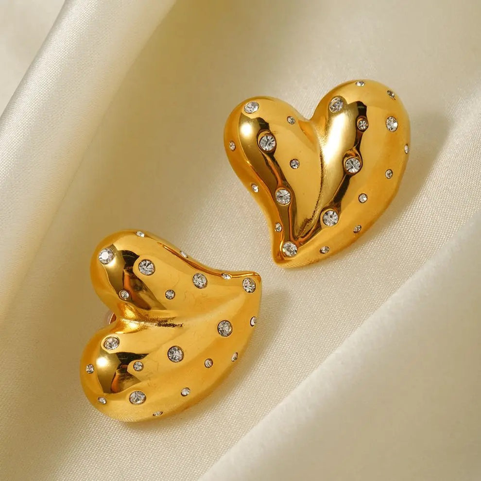 Priya - Jazzy Heart Studs