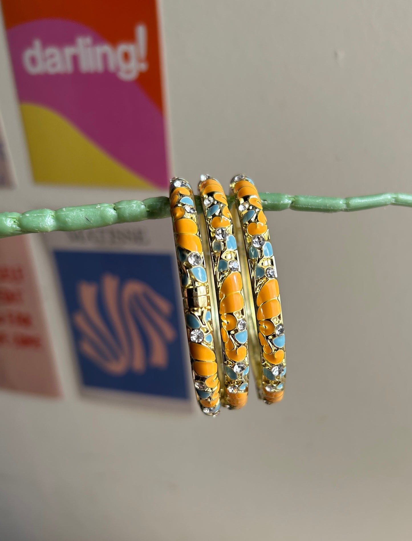 Yellow Vintage Bangle (each bangle)