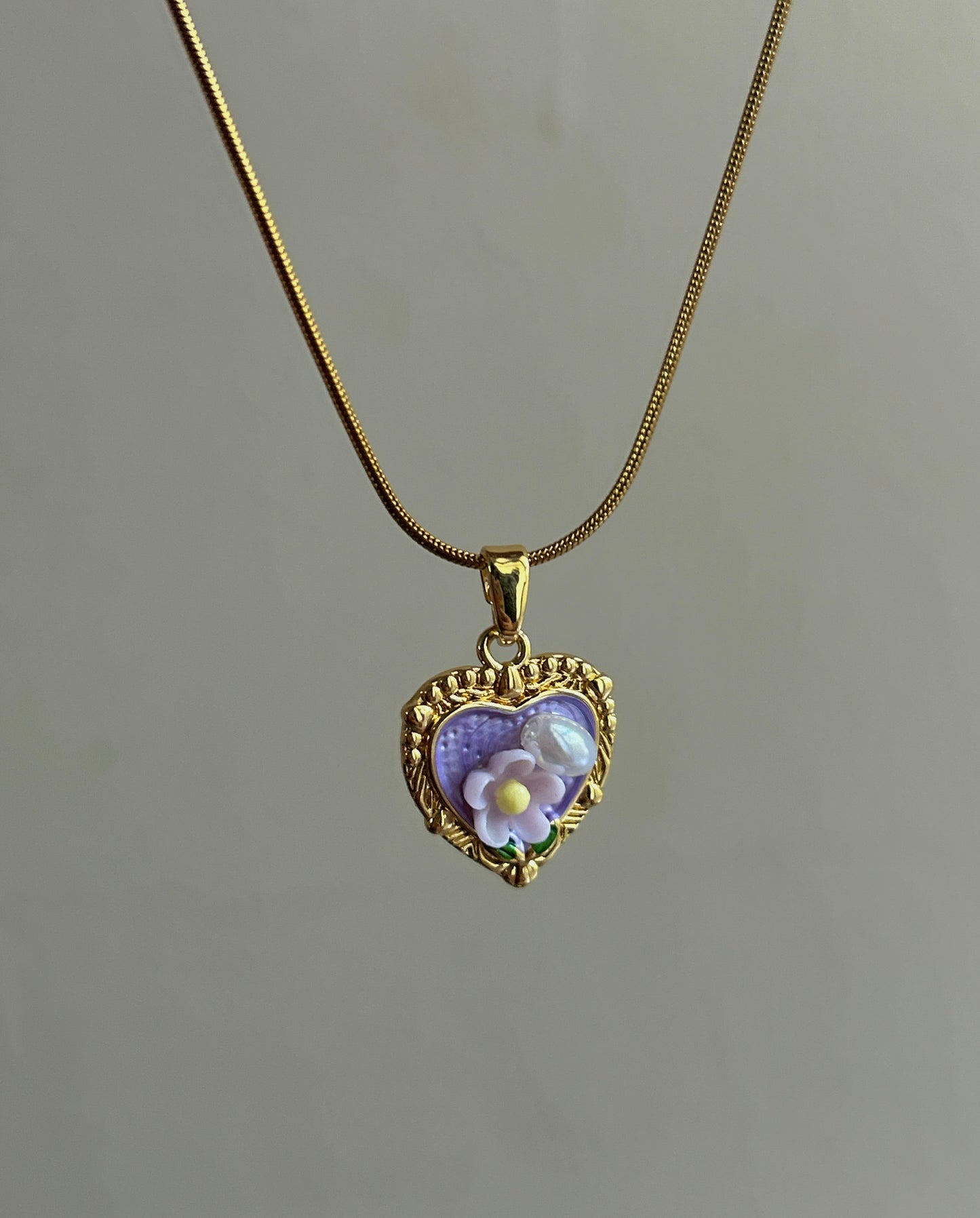 Violet Mist Pearl Necklace