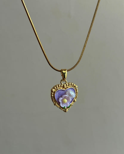Violet Mist Pearl Necklace