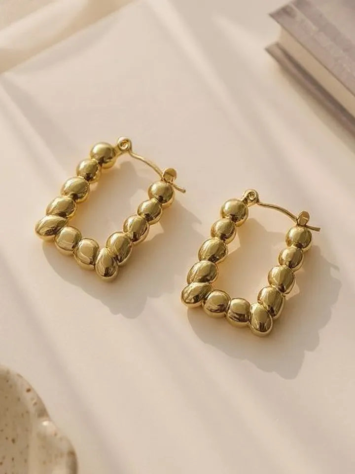 Square Bubble Hoop Earrings