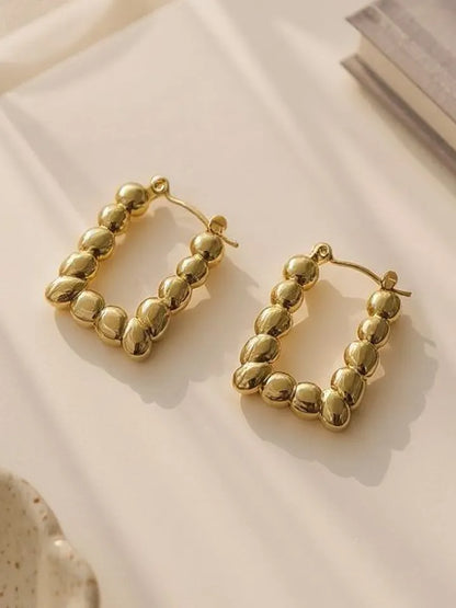 Square Bubble Hoop Earrings