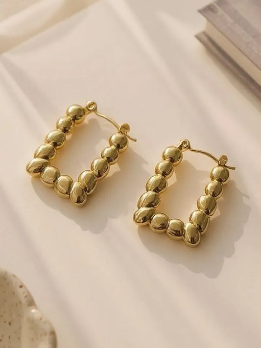 Square Bubble Hoop Earrings
