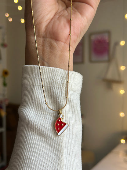 Starry Santa Cap Necklace