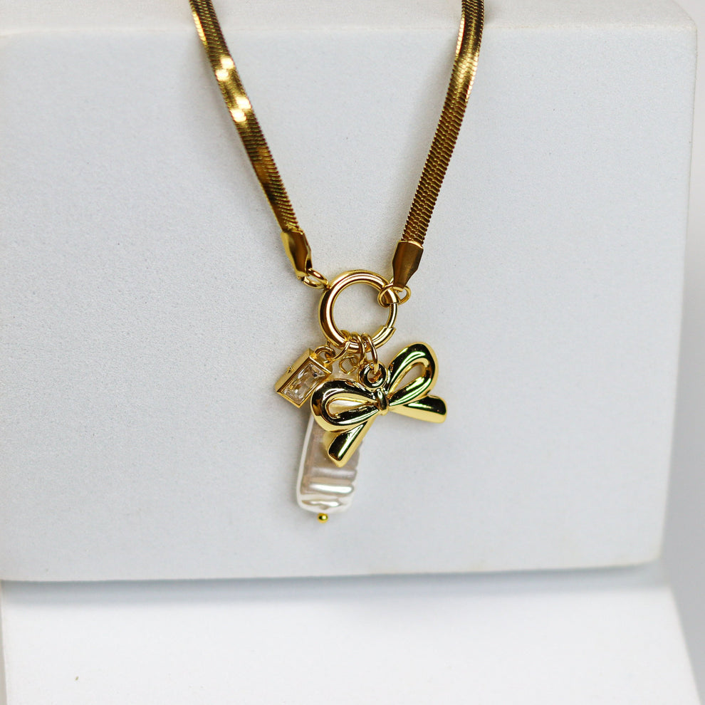 Bow Charm Necklace