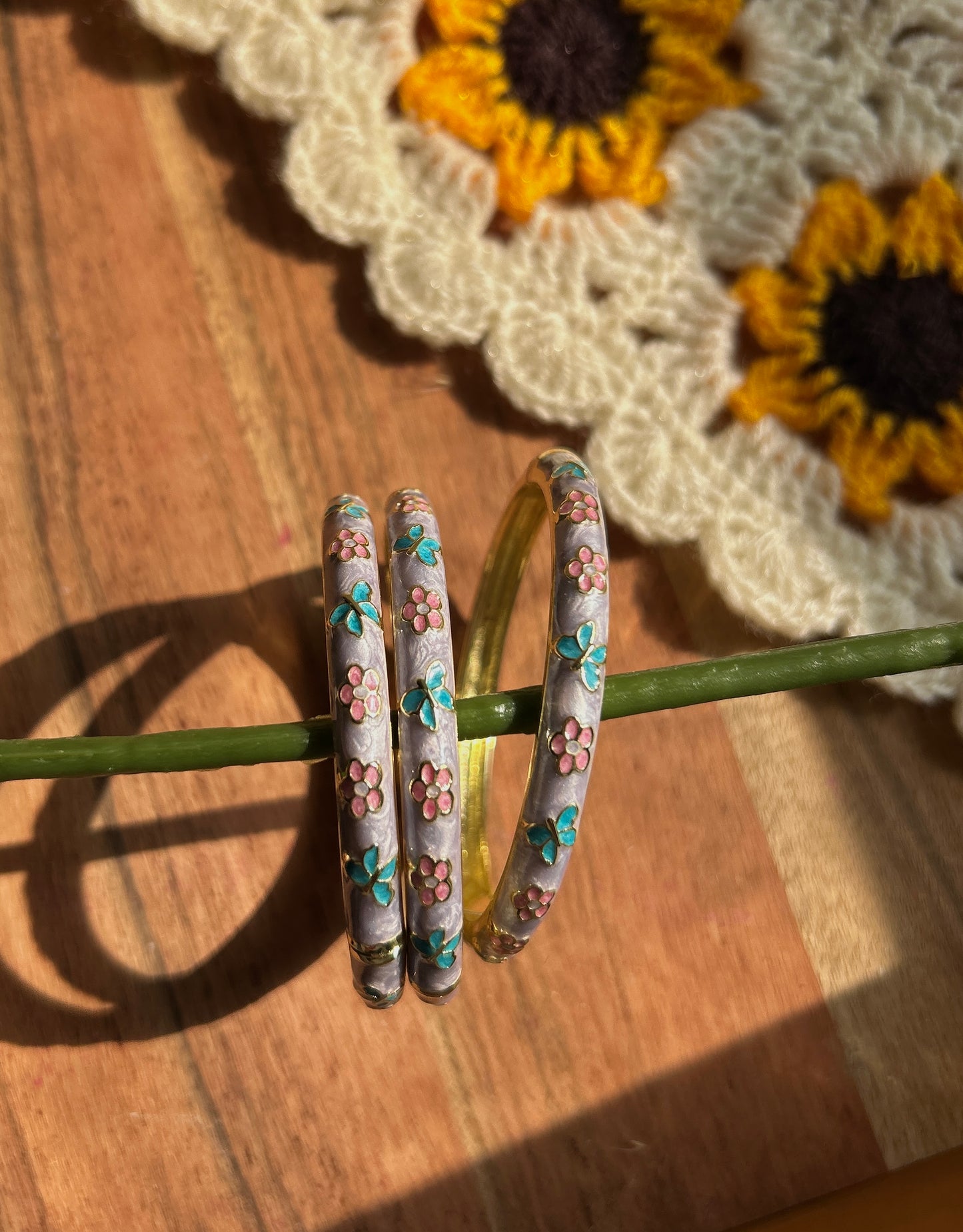 Purple butterfly bangle (each bangle)