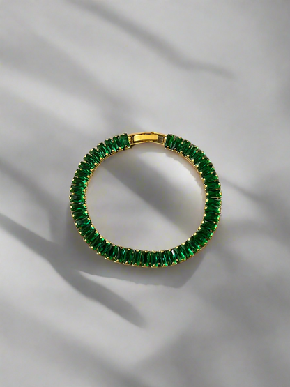 Green Tennis Bracelet