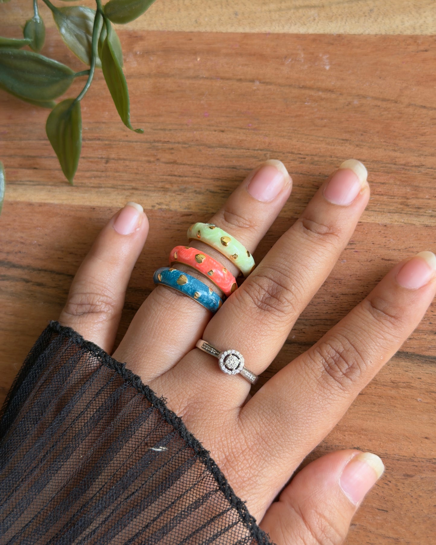 Vintage Enamel Ring