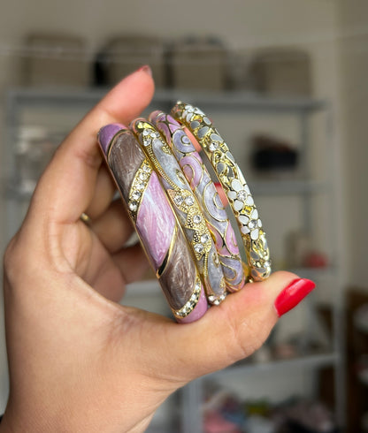 Rose Quartz Royale Stack (Set of 4)