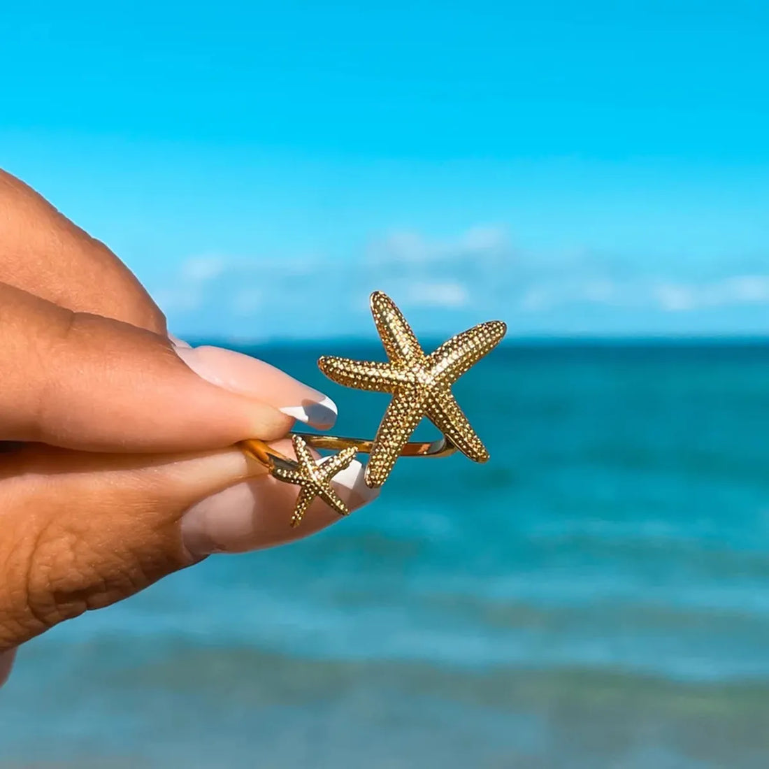 Gold Starfish Ring