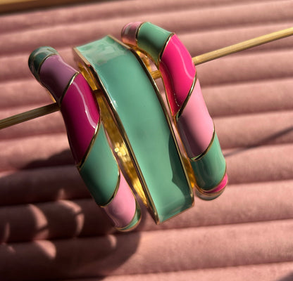Candy floss Vintage Bangle Stack
