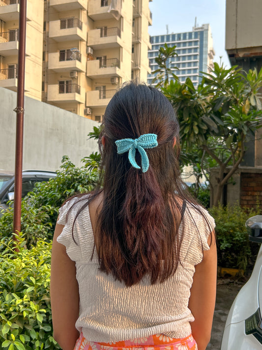Crochet Bow Hair Tie