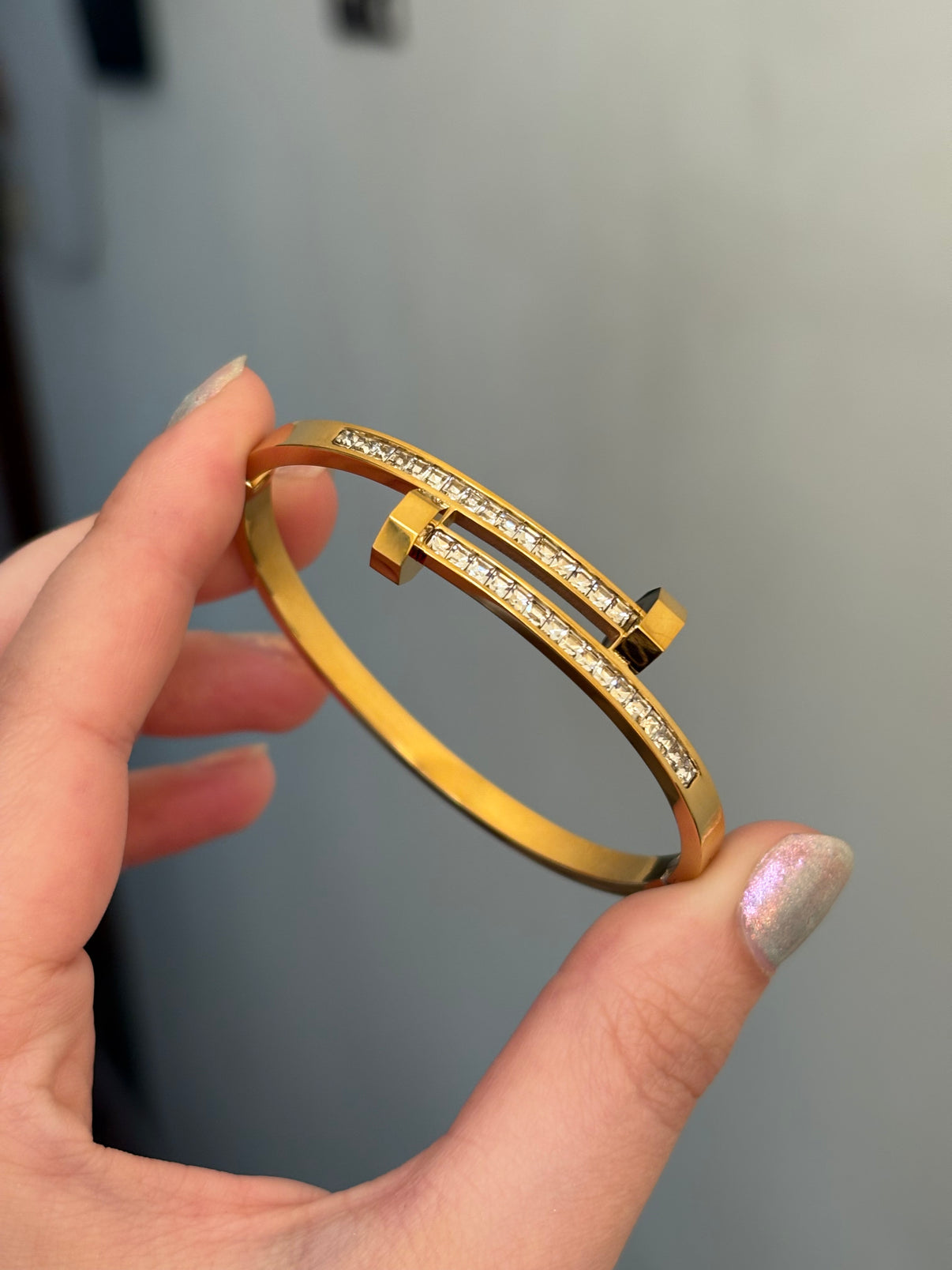 Luxe Nail Crystal Bangle (Baby Size)